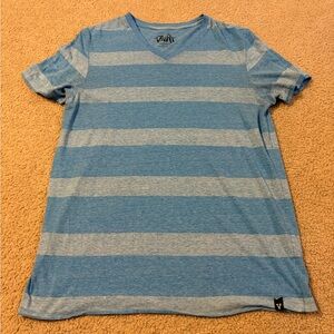 Vintage Vurt Blue Striped V-Neck Tee